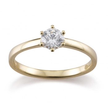 Gerstner Solitaire Verlobungsring 585 Gelbgold mit 0,50 ct Brillant